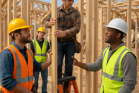 Construction Workers: Building Safe and Livable Spaces illustration