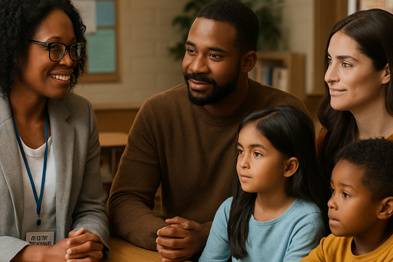 Social Workers: Advocates for Family and Community Support illustration