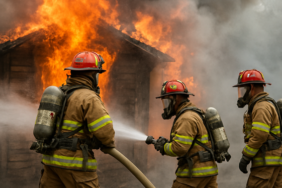 Firefighters: Protecting Lives and Property illustration