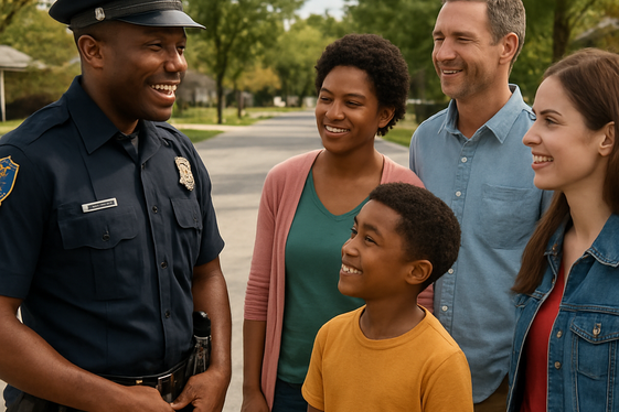 Police Officers: Enforcing Law and Protecting Citizens illustration