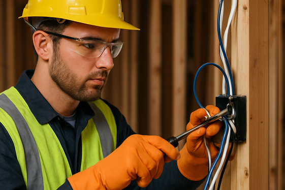 Electrician: Skilled Work With Limited Customer Contact illustration