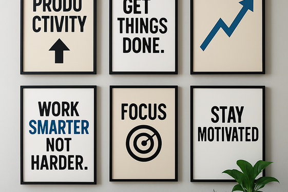 Display Motivational Artwork and Quotes illustration