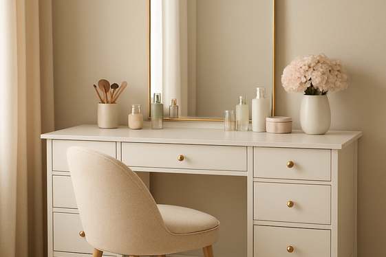 Multi-Functional Vanity Spaces for Beauty and Storage illustration