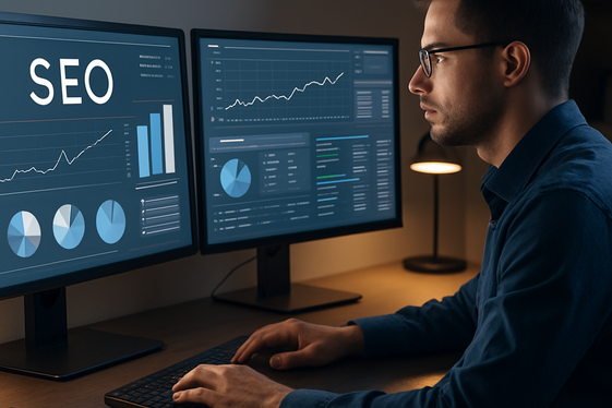 SEO Specialist: Optimize Web Presence from Anywhere illustration