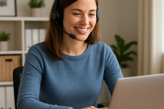 Customer Service Representative: Support from Your Living Room illustration