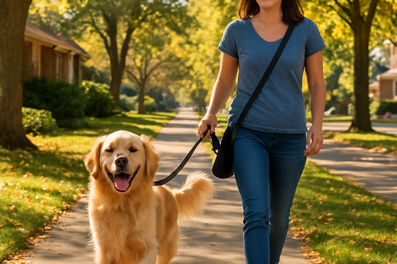 Pet Sitting and Dog Walking: Fun Outdoor Freelance illustration