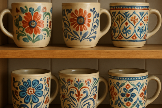Hand-painted Ceramic Mugs illustration
