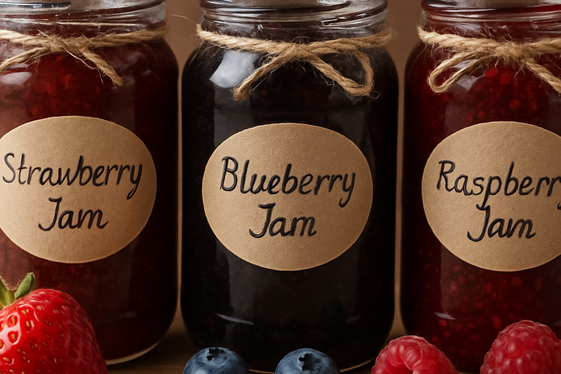 Delicious Homemade Jams and Preserves illustration