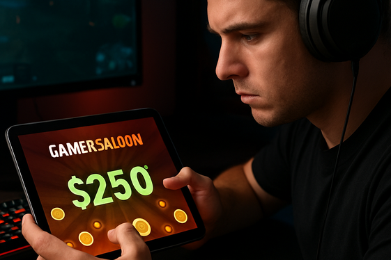 GamerSaloon: Compete and Win Cash illustration