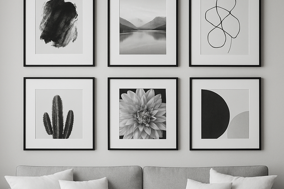 Using Artwork to Bring Life to Monochrome Rooms illustration