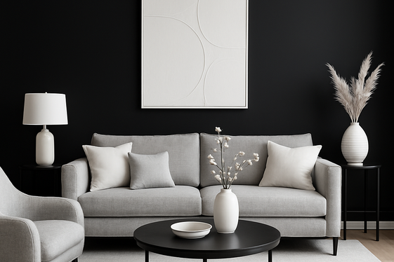 Creating a Statement Wall with Bold Black Accents illustration