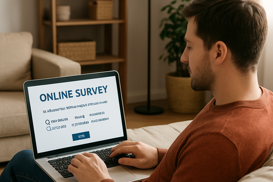 Earn Cash by Taking Simple Online Surveys illustration
