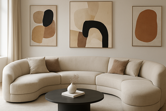 Curved Sofas that Invite Conversation illustration