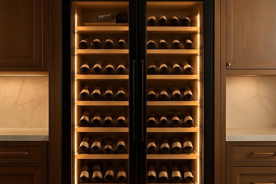 Integrated Wine Storage and Beverage Centers illustration