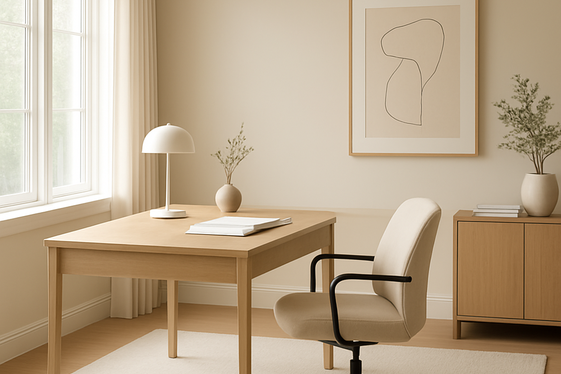 Choose a Neutral Color Palette for Calm Focus illustration