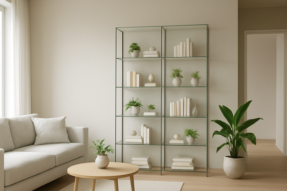 Use Glass or Open Shelving to Maintain Openness illustration