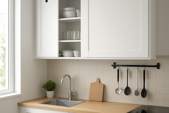 Install Sliding Cabinet Doors to Save Opening Space illustration