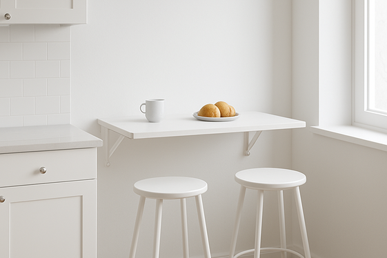 Install a Fold-Down Breakfast Bar for Extra Seating illustration