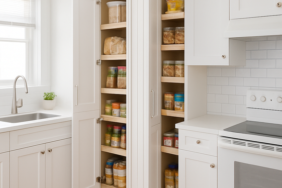 Incorporate Pull-Out Pantry Cabinets for Storage Efficiency illustration