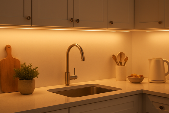 Integrate Under-Cabinet Lighting for Added Brightness illustration