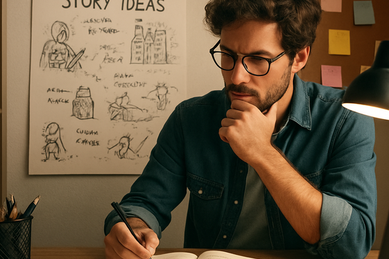 Remote Video Game Story Writer illustration