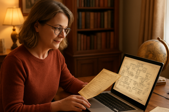 Home-Based Genealogy Researcher illustration