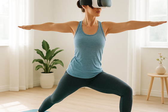 Virtual Reality Yoga Instructor illustration