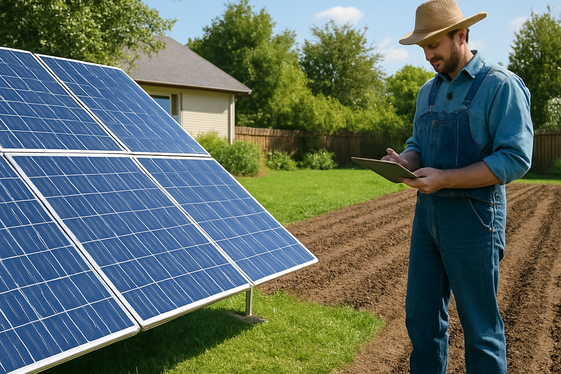 Lease Your Land for Farming or Solar Panels illustration