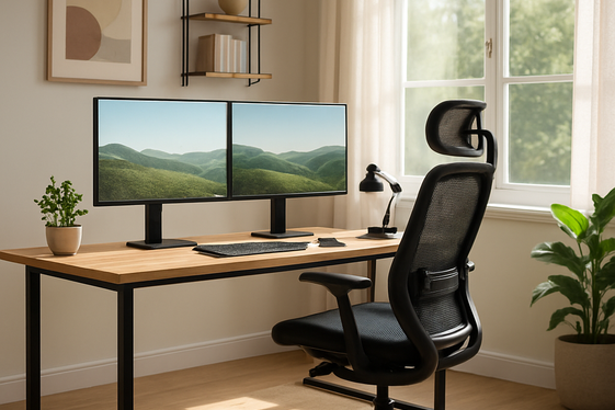 Remote Work Setup and Productivity Tips illustration