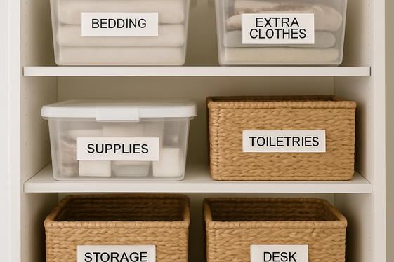 Organize with Stylish Storage Bins illustration