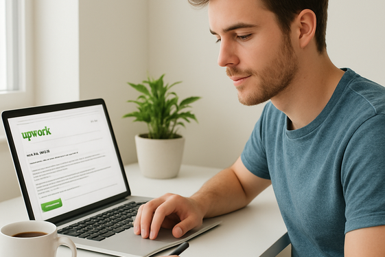 Upwork: Build a Data Entry Career Freelancing illustration