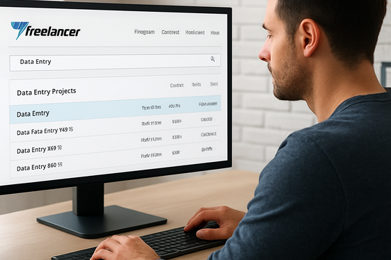 Freelancer.com: Competitive Platform with Varied Tasks illustration