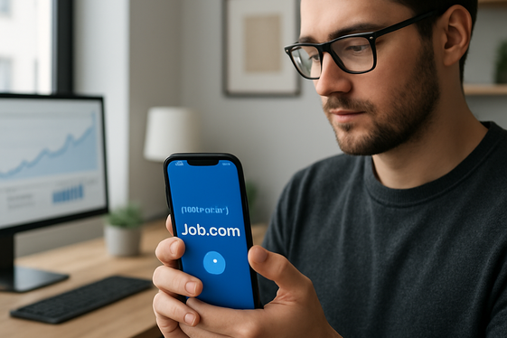 Job.com: AI-Powered Job Matching Technology illustration