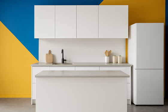 Color Blocking Walls for a Modern Kitchen Twist illustration