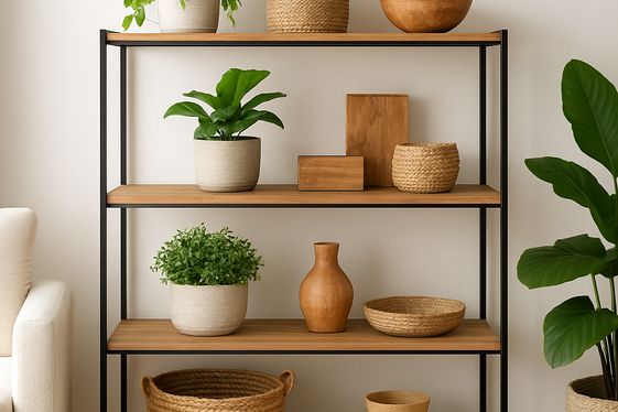Incorporate Natural Elements Like Plants and Wood illustration