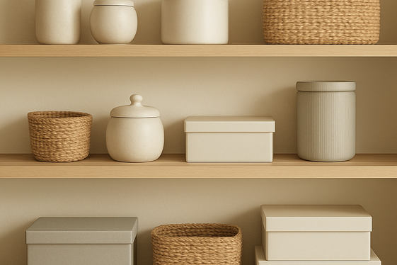 Use Decorative Containers to Hide Clutter illustration