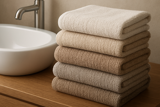 Incorporate Textured Towels in Neutral Colors illustration