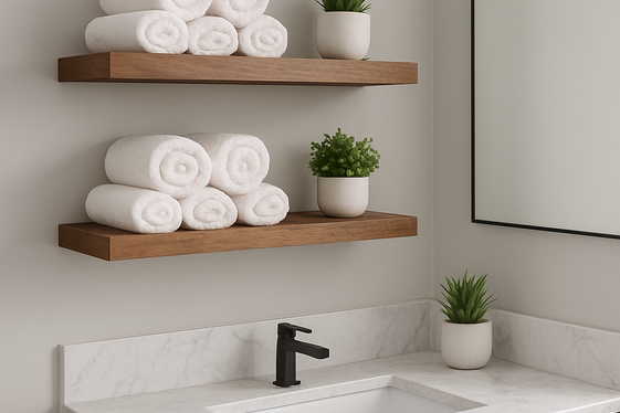 Install Floating Shelves for Extra Display Space illustration