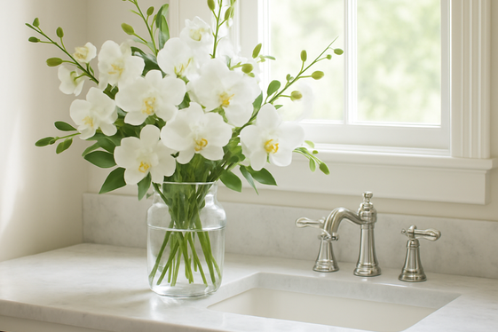 Display Fresh or Faux Flowers for Natural Beauty illustration