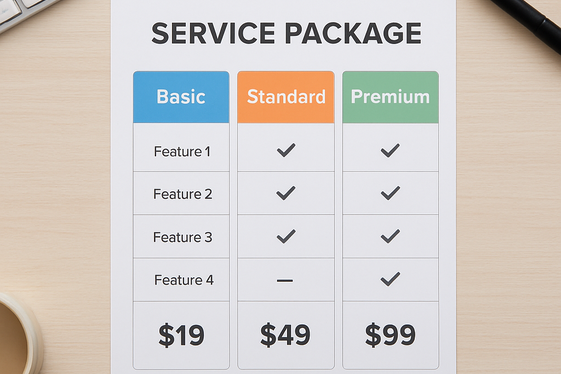 Set Clear Service Packages and Deliverables illustration