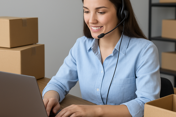 E-commerce Support and Store Management illustration