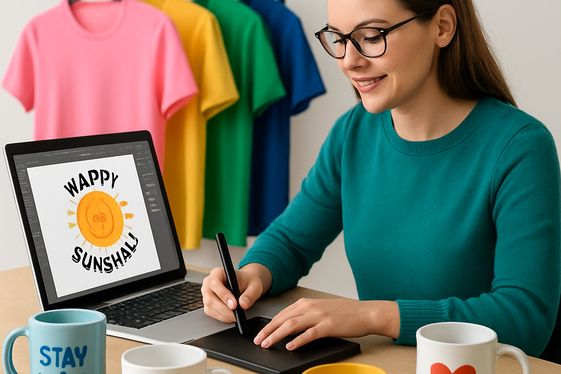 Start a Print-on-Demand Business with Custom Designs illustration