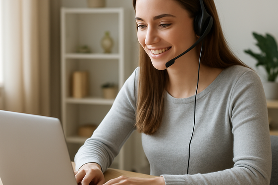 Customer Support Chat Typing illustration
