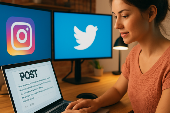 Typing for Social Media Content Creation illustration