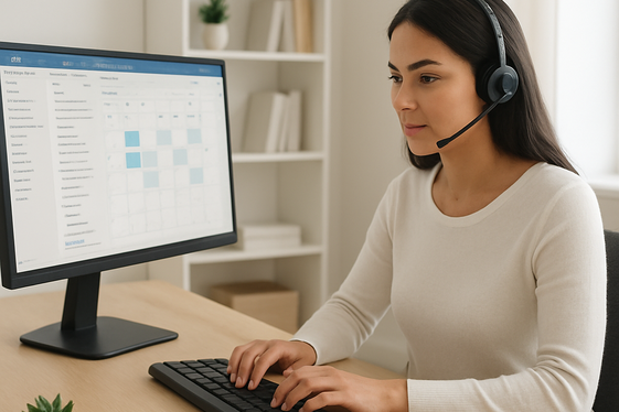 Virtual Assistant Typing Tasks illustration