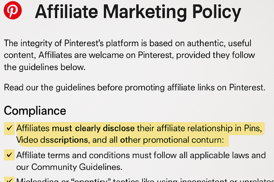 Stay Updated on Pinterest’s Affiliate Marketing Rules in illustration