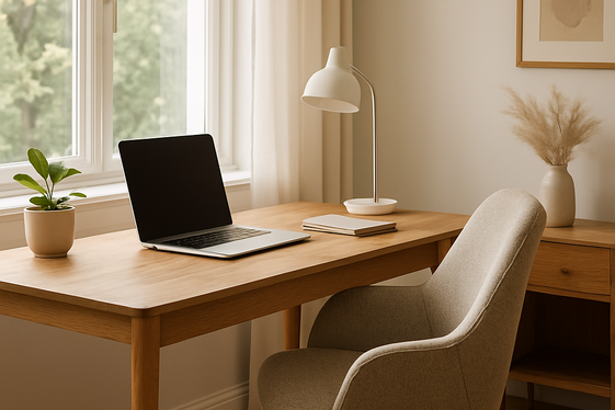 Setting Up a Realistic Home Office Space illustration
