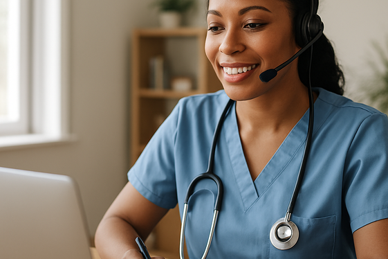 Virtual Registered Nurse Opportunities with Comprehensive Health Benefits illustration