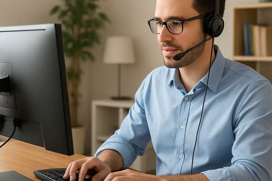 Customer Support Specialists with Work-From-Home Flexibility and Benefits illustration