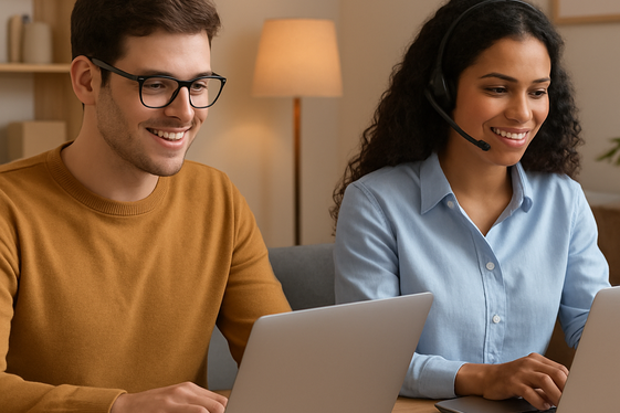 Offer Virtual Assistant Services Together illustration